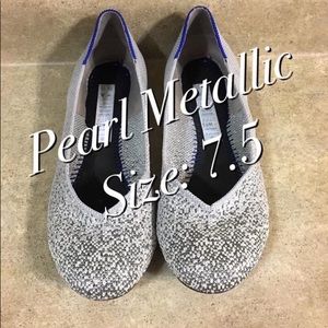 Rothys Pearl Metallic Flats